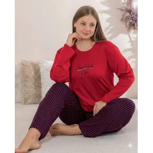 Boyraz 0259 Kadın Battal Sandy Uzun Kol Pijama Takımı