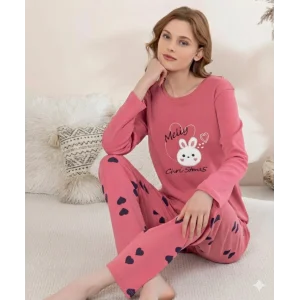 Boyraz 0353 Kadın Penye Uzun Kol Pijama Takımı