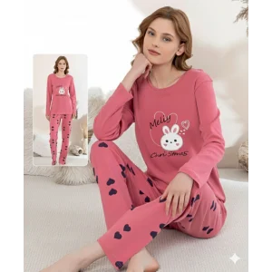 Boyraz 0353 Kadın Penye Uzun Kol Pijama Takımı