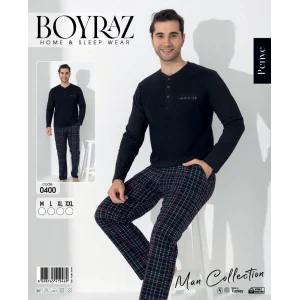Boyraz 0400 Erkek Uzun Kol Pijama Takımı