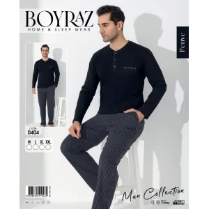 Boyraz 0404 Erkek Uzun Kol Pijama Takımı