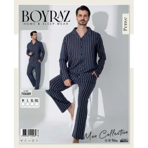 Boyraz 70089 Erkek Uzun Kol Penye Pijama Takımı