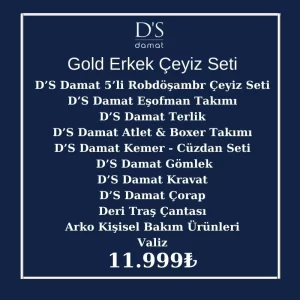 DS Damat 23 Parça Gold Erkek Çeyiz Seti Paketi
