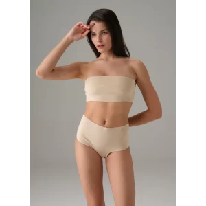 Doreanse 7003 Kadın Dikişsiz Yüksek Bel Marka Baskılı Slip
