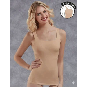 Doreanse 9206 Kadın Kalın Askılı Çift Katmanlı Atlet