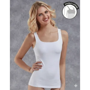 Doreanse 9206 Kadın Kalın Askılı Çift Katmanlı Atlet