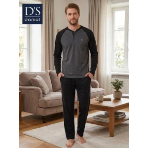 Ds Damat 2603 Erkek Mavenck Uzun Kol Pijama Takımı