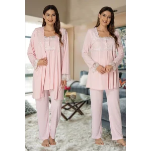 Effortt 2401  Sabahlıklı Lohusa Pijama Takımı