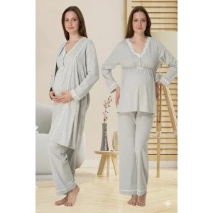 Effortt 3054 Sabahlıklı Lohusa Pijama Takımı
