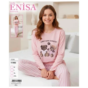 Enisa 11482 Kadın Uzun Kol Pijama Takımı