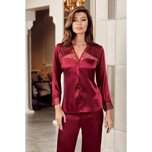 Freshness 9600-PT Saten Dantel Detay Pijama Takım