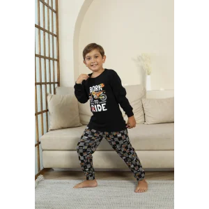 Kapitex 7101 Erkek Çocuk Uzun Kol Pijama Takımı