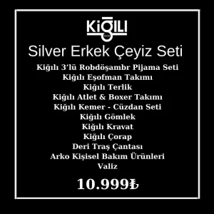 Kiğılı 22 Parça Erkek Silver Çeyiz Paketi