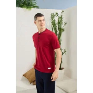 Kocabey 2104 Erkek Midi Yaka Pijama Takım