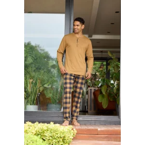 Kocabey 6020 Erkek Midi Yaka Pijama Takım