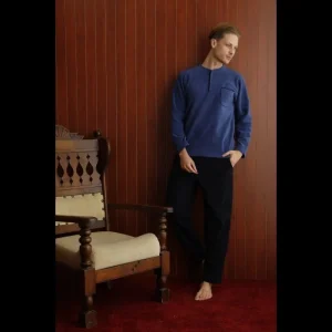 Kocabey 7306 Midi Yaka Polar Uzun Kol Pijama Takım