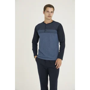 Kocabey 9218 Erkek Midi Yaka Pijama Takım