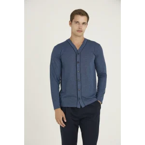 Kocabey 9225 Erkek V.Yaka Boydan Düğmeli Pijama Takım