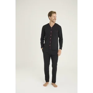 Kocabey 9267 Erkek V.Yaka Boydan Düğmeli Pijama Takım