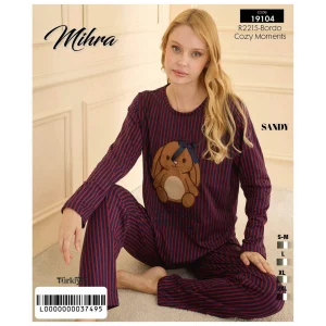 Mihra 19104 Kadın Uzun Kol Pijama Takımı