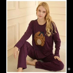 Mihra 19104 Kadın Uzun Kol Pijama Takımı