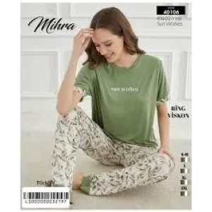 Mihra 40106 Kadın Kısa Kol Pijama Takımı