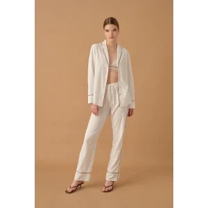 Pierre Cardin 25235 Kadın 3Lü Braletli Biyeli Pijama Takım