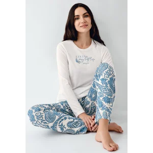 Pierre Cardin 9074-S Kadın Uzun Kol Pijama Takım