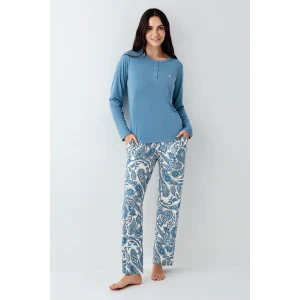 Pierre Cardin 9075-S Kadın Uzun Kol Pijama Takım