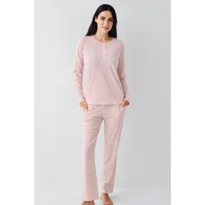 Pierre Cardin 9080-X Kadın Uzun Kol Pijama Takım