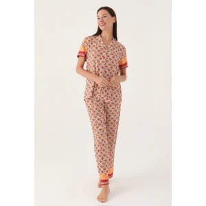 Pierre Cardin PC8823-S Kadın Gömlek Yaka Pijama Takımı