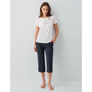 Pierre Cardin PC9207-S Kadın Kapri Kısa Kol Pijama Takımı
