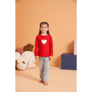 Pjs 28063 Çocuk Sıfır Yaka Pijama Takımı
