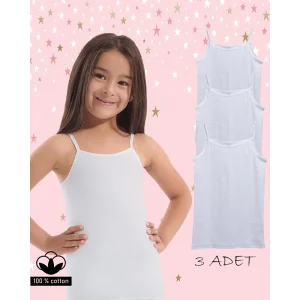 Star 610 Kız Çocuk İp Askılı 3lü Atlet