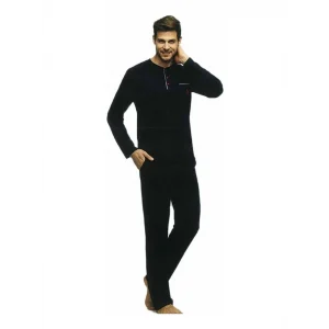 US Polo 17384 Erkek Uzun Kol Pijama Takımı