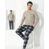 Boyraz 0697 Erkek Uzun Kol Penye Pijama Takımı