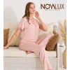 Noyalux 7904 Kadın Önden Dügmeli Kısa Kol Pijama