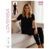 Lovenisa 11970 Kadın Milan Düğmeli Pijama Takımı