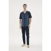 Kocabey KKT-26154 Erkek V Yaka Boydan Düğmeli Pijama Takımı