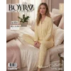 Boyraz ML-01519 Kadın Uzun Kol Boydan Düğmeli Pijama Takımı