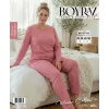 Boyraz BPS-01729 Kadın Battal Uzun Kol Penye Pijama Takımı