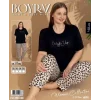 Boyraz ML-01384 Kadın Battal Kısa Kol Milan Pijama Takımı