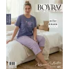 Boyraz BPS-01807  Kadın Battal Kısa Kol Kapri Takım