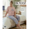 Boyraz BPS-01808  Kadın Battal Kısa Kol Kapri Takım
