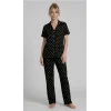 Les Boutons LB 1002 Kadın Düğmeli Kısa Kol Pijama Takımı