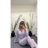 Alissa 6166 Bayan Önü Düğmeli Desenli Pijama Takımı