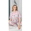 Alissa 6258 Kadın Fil Desenli Patlı Pijama Takımı