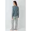 Arnetta 3406-X Kadın Battal Uzun Kol Pijama Takım