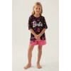 Barbie L1705-G Kız Çocuk Şort  Pijama Takımı