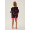 Barbie L1705-G Kız Çocuk Şort  Pijama Takımı